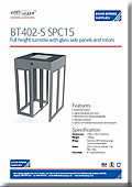 BT402-S SPC15 Glass Panel Turnstile
