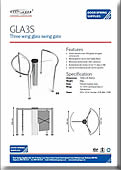 GLA3S Standard Three Wing Glass Swing Gate