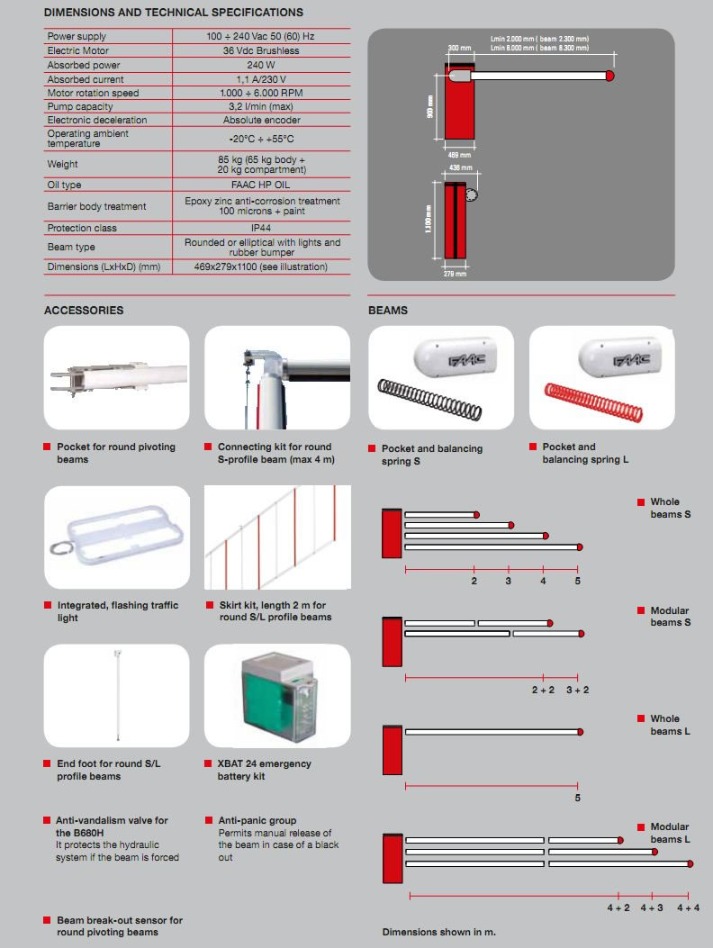 Dimensions and Technical Specifications