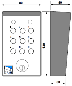 CAME digital selector switch - CAME 5000 33 version 2.0