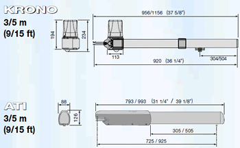 KRONO and ATI dimensions KRONO and ATI dimensions