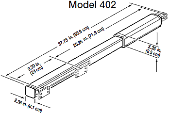 Model 402 dimensions Model 402 dimensions