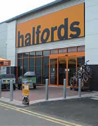 Halfords Shop Front Windows