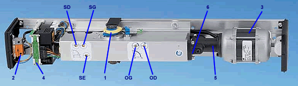 Swing door actuator TSA 160 NT in detail