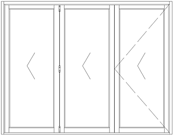 Sliding folding commercial doors